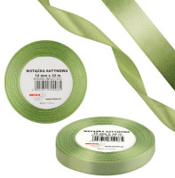 Wstążka satynowa 12mmx32m Miętowy pastelowy WS12-111 Brewis